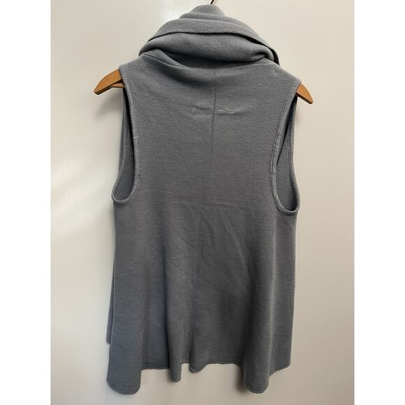 Look by M Everyday Cape Cardigan Blue Knit Casual One Size Fits Most - Picture 4 of 8